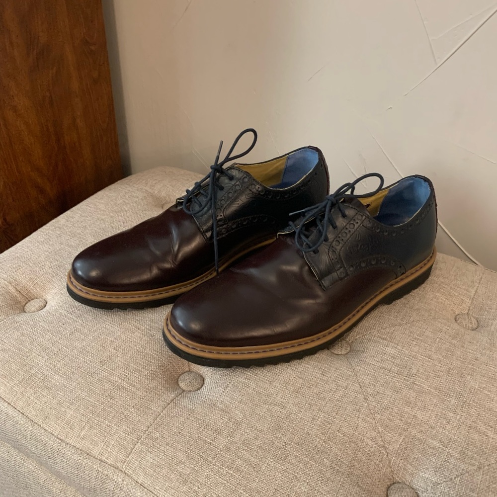 Robert Graham men’s Bethune Box Leather Derby Oxford Dress Shoes 11M - Picture 3 of 9